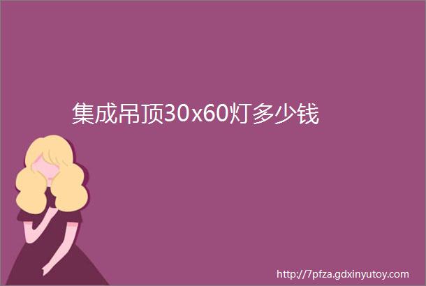 集成吊顶30x60灯多少钱